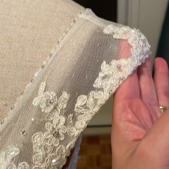 Sophia Tolli Elegant Lace Wedding Dress in Cream - Picture 4 of 14